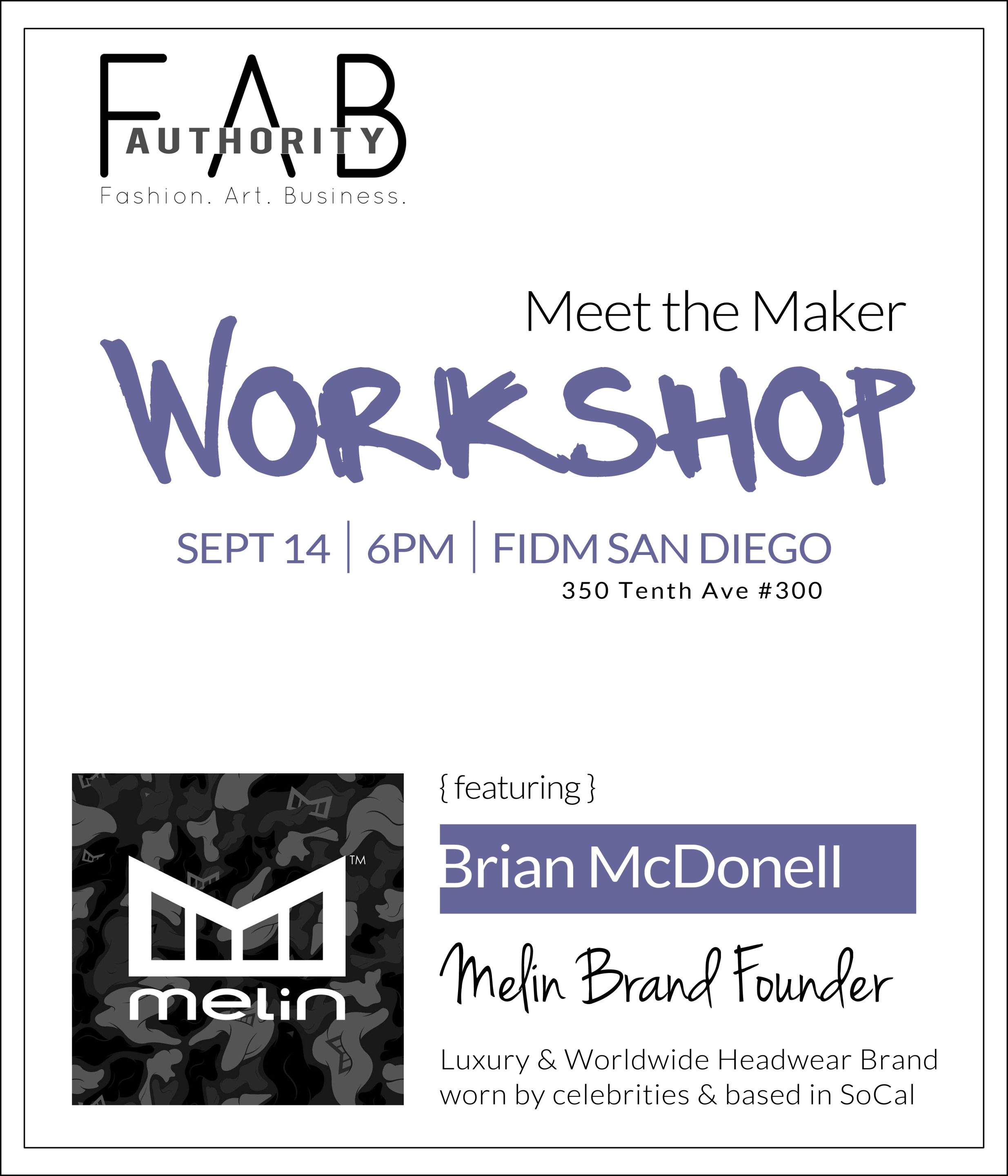 FAB Workshop | Meet the Maker featuring Melin Brand