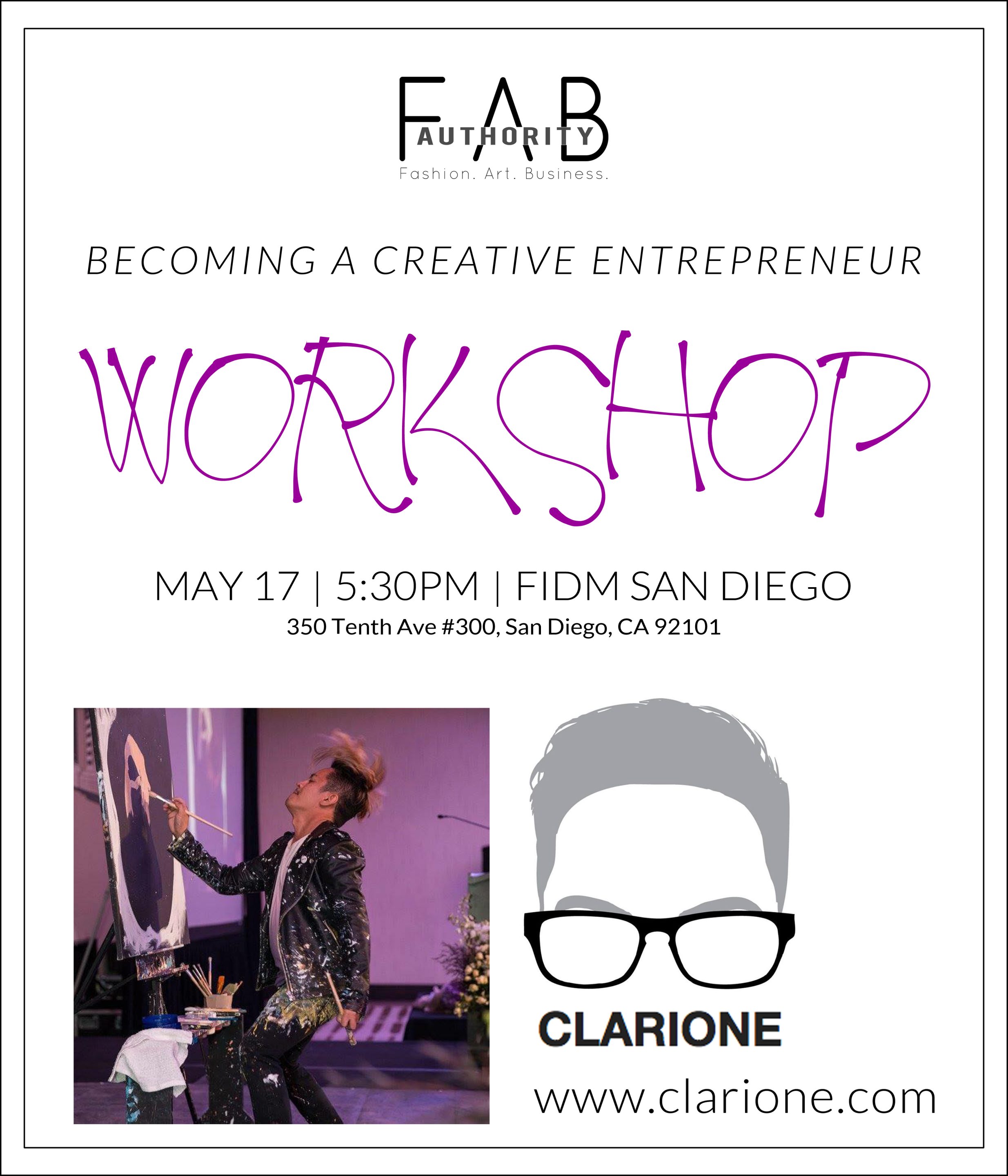 Workshop | Becoming a Creative Entrepreneur featuring Clarione