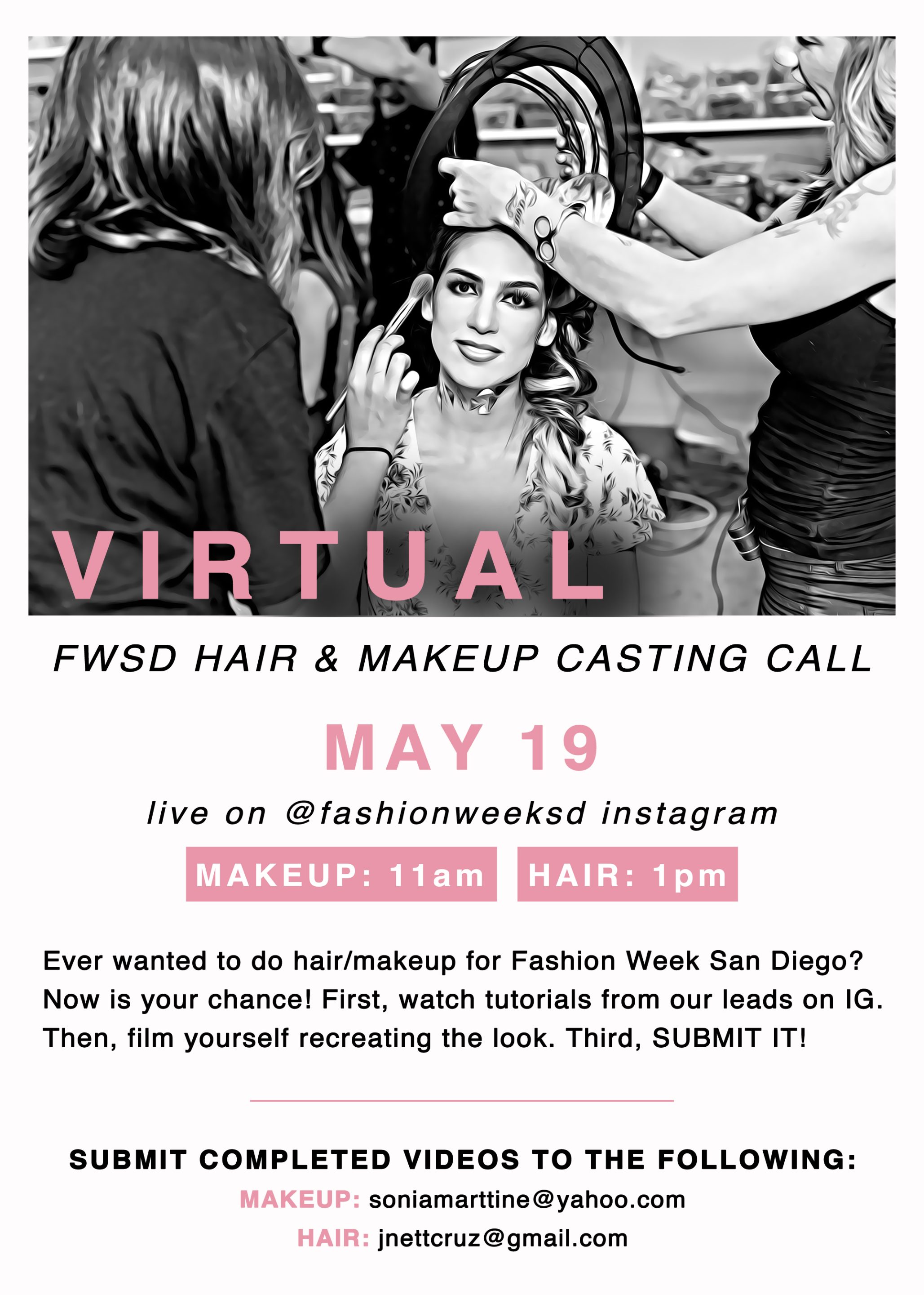 FWSD2020 Virtual Hair & Makeup Casting Call