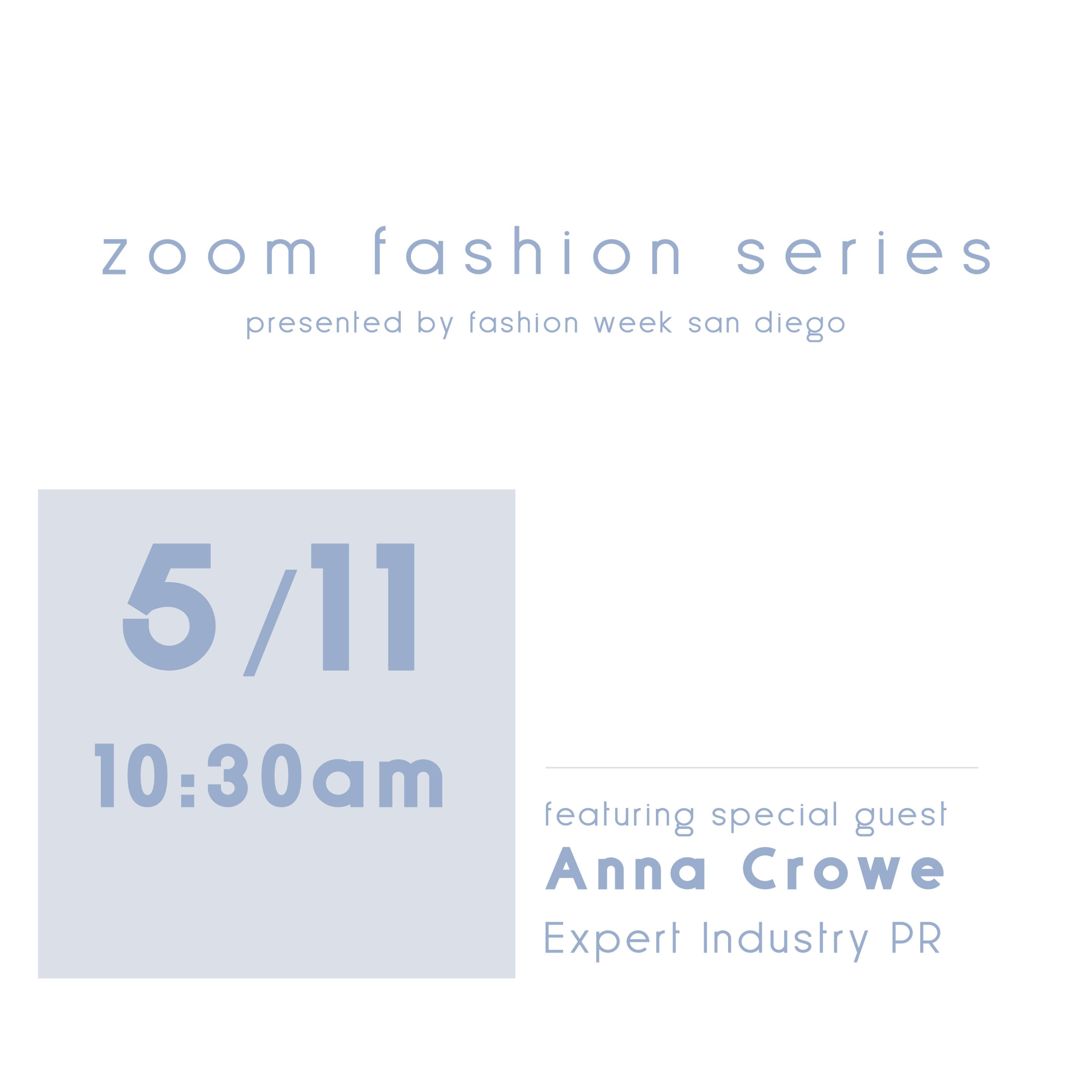 Zoom Fashion Series with Anna Crowe